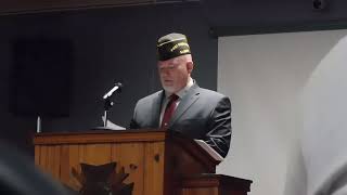 Veterans Day 2023 American Legion Post 263  Post Commander Bill Stauffer Gives Veterans Day Address [upl. by Solenne]