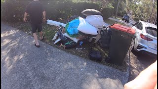 KERBSIDE TRASH PICKING MILLIONAIRE HOMES QUEENSLAND AUSTRALIA [upl. by Lynd292]