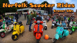 Cromer 1960s Weekend 2024 Vespa Lambretta Royal Alloy Scomadi [upl. by Yonah]