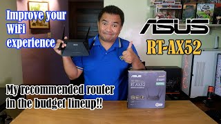 ASUS RTAX52 AX1800 Configuration and actual test  JK Chavez [upl. by Gnad]