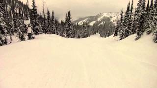 Skiing in Whitefish Montana Big Mountain Russs Street [upl. by Yeca]