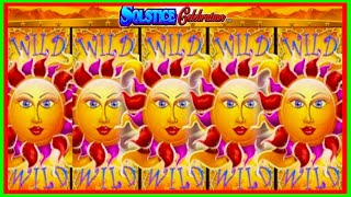 ★★JACKPOT HANDPAY★★450 BETS★★SOLSTICE CELEBRATION HIGH LIMIT SLOT MACHINE BUENO DINERO MUSEUM SLOT [upl. by Tlok]