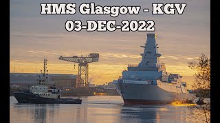 HMS Glasgow turned at KGV Timelapse [upl. by Fairfax]