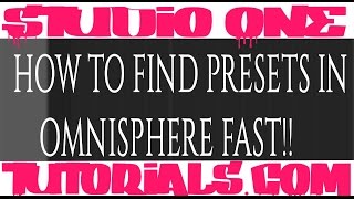 FAST way to Find GOOD PRESETS in OMNISPHERE 2 and KEYSCAPE [upl. by Ulphia]