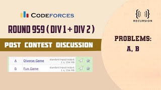 Codeforces Round 959 Div 1Div 2  Post Contest Discussion  Solutions  A to B [upl. by Farr]