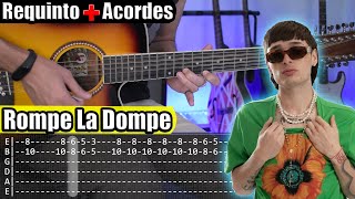 Rompe La Dompe  Peso Pluma x Junior H Oscar Maydon  Requinto  Acordes  TABS  Tutorial Guitarra [upl. by Micro]