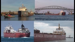 17 Ships on Great Lakes  Classic lakers of the 2017 shipping season  big ships on the Great Lakes [upl. by Ahseyk]