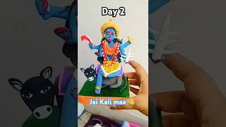 27 days challenge of maa kali idol  super clay se bnaye kali maa ki murtishorts diy [upl. by Karlow]