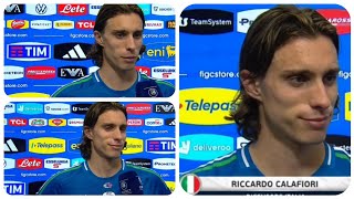 Riccardo Calafiori postmatch interview ItaliaTurchia 00 calafiori [upl. by Keriann]