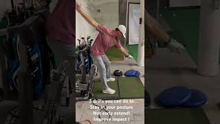 4 drills to not early extend amp stay in posture in golf swing golfexercises golfswing swingcoach [upl. by Liahkim]