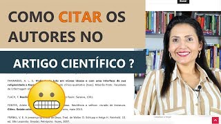 Como citar os Autores no Artigo Científico Revista Científica Núcleo do Conhecimento [upl. by Ahseek]