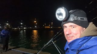 Any squid about yet Anglesey dock fishing [upl. by Yelhsa914]