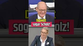 Alice Weidel bringt sogar Scholz zum Lachen aliceweidel [upl. by Demmahom]