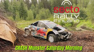 Secto Rally Finland 2024  Crash Grégoire Munster  HIGHLIGHTS Saturday Morning Loop Day 3 [upl. by Iams360]