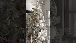 Árbol de Navidad Nevado como decorar un árbol de Navidad Nevado [upl. by Araiek]