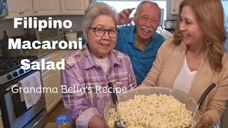 Filipino Macaroni Salad  Grandma Bellas Famous Recipe [upl. by Chessy]