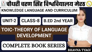 Knowledge language curriculum Unit2Theory of language developmentBed 2nd Year By Bhavna Tyagi [upl. by Ahsatal637]