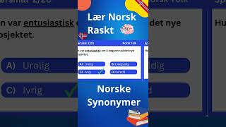 Norske Synonymer Del 1  Introduksjon til Synonymer [upl. by Marianne]