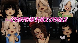 CUSTOM FACE CODES RH DANCE STUDIO FACE DECAL CODES ROBLOX PART 2 [upl. by Ecidnacal]