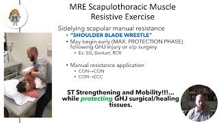 Scapular ProtractionRetraction Manual Resistive Exercise MRE [upl. by Aitnom]