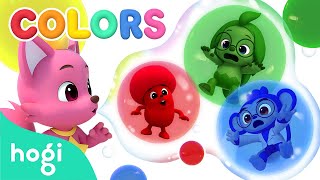 Pop The Bubbles 🫧 Learn Colors with Colorful Bubbles  Colors Songs  Kids Learn Colors  Hogi [upl. by Fredel569]