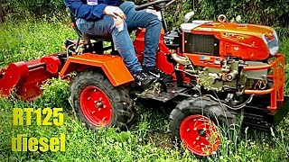 Smallest 4wheel tractor from China mulching grass [upl. by Gabrila]