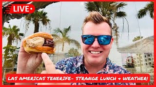 🔴LIVE Tenerife is like an OVEN 🔥 CALIMA hits Las Americas MAD LUNCH would you try this ☀️ [upl. by Nevar]