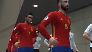 PES 2018 PS2 Germany vs Spain  Friendly Match [upl. by Anatollo]