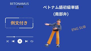 ベトナム語初級単語例文付き  南部弁 Beginner Vietnamese words [upl. by Anolla]