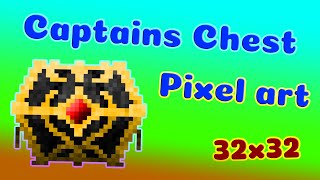 Drawing Captains Chest in Pixel Art [upl. by Leamiba]