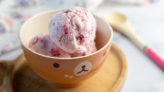 3 Ingredients Strawberry Ice Cream [upl. by Bale]