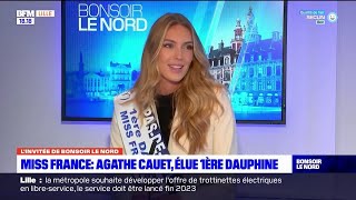 Agathe Cauet première dauphine Miss France était linvitée de Bonsoir le Nord [upl. by Bradford411]