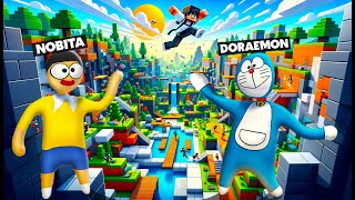 DORAEMON And NOBITA Did Parkour Challenge In Minecraft In HFF [upl. by Navonod721]