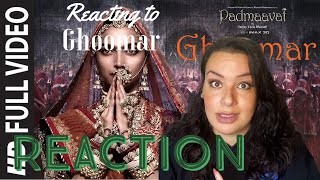 REACT TO Ghoomar from the movie Padmaavat with Shahid Kapoor Deepika Padukone amp Ranveer Singh [upl. by Esma721]