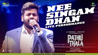 Pathu Thala  Nee Singam Dhan Live Performance  Silambarasan TR  A R Rahman  Gautham Karthik [upl. by Clarhe]