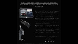 🚗💨 Make reversing safer and easier with our Wireless Reverse  Backup Camera Kit [upl. by Pepi358]