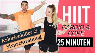 Hardcore HIIT Workout für zu Hause – Kalorienkiller amp Sixpacktraining in 25 Minuten  CAHYA [upl. by Yahska]