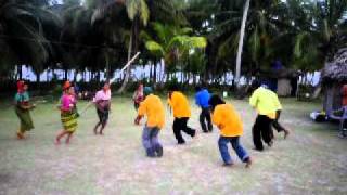 Typical Kuna dance 3 as presented to tourists in Narasgandup San Blas Islands Panama [upl. by Margarette]