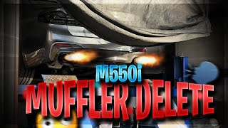 MUFFLER DELETE ON MY M550i LOUD 100 WORTH IT [upl. by Nauqe473]