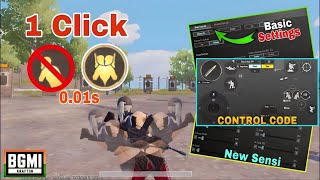 New🔥Best Sensitivity  Control CODE 5 Finger FASTER PLAYER  Perfect BGMI Settings Guide [upl. by Enidlarej991]