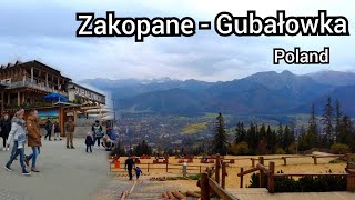 Zakopane Poland 4k Walking Tour  Gubalowka Tatry mountains view Rainy Day Out [upl. by Dumm102]