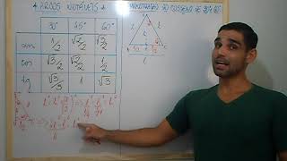 Por que o cosseno de 30° é igual a raiz quadrada de três dividido por dois E cos 60°  1 2 [upl. by Lytsirk]