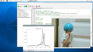 Picamera2OpenCVmatplotlib Python exercise to display histogram run on Raspberry Pi [upl. by Anoyet183]