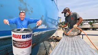 IS THIS the WORLDS BEST BOAT PAINT WHAT IS AWLGRIP 42 TAYANA RESTORATION [upl. by Woodcock]