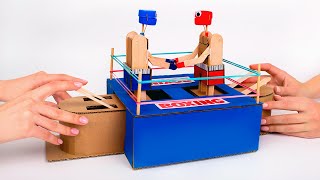 How To Make Funny Boxing Game From Cardboard [upl. by Rol]