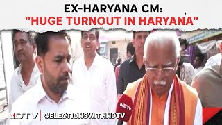 Haryana Voting News  BJPs ML Khattar On Phase 6 Voting quotHuge Turnout In Haryanaquot [upl. by Bancroft]