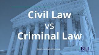 Civil Law vs Criminal Law Explained [upl. by Constant]