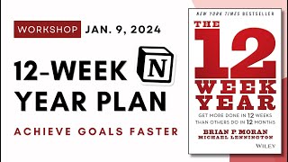 Lets build a 12week year planner system in Notion  Progress and Achieve Goals in 12 weeks ✨ [upl. by Namdor631]