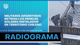 Militares argentinos retiran los paneles solares instalados en territorio chileno [upl. by Assira]