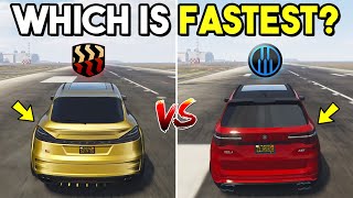 GTA 5 ONLINE  ASTRON CUSTOM HSW VS REBLA GTS WHICH IS FASTEST [upl. by Itsyrc]